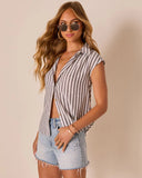Freefolk Striped Cap Sleeve Top