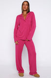 Pillow Talk Long Sleeve Pyjama Set Berry