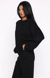 Stay Lifted Oversized Sweater Black