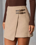 Velvetine Dual Belted Mini Skirt