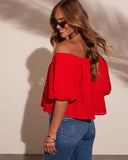 Slow Stroll Off The Shoulder Top