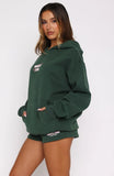 Lucky Thirteen Stephanie Oversized Hoodie Green