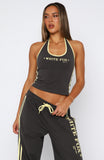 Star Of The Night Halter Top Charcoal