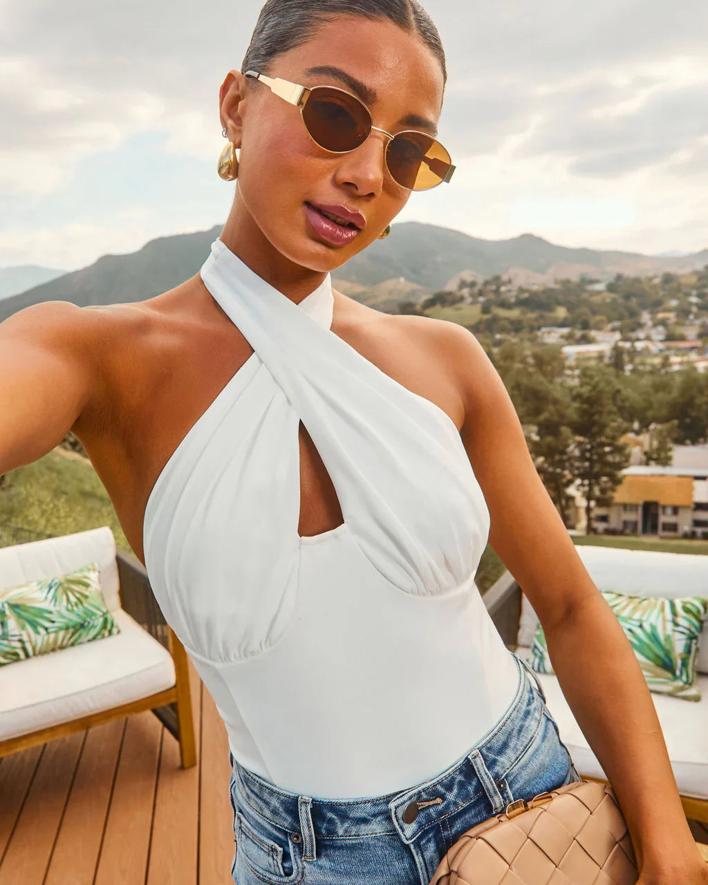 Torey Criss Cross Halter Top