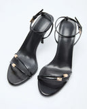 Lenden Gold Hardware Strappy Heels
