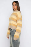 Soft Embrace Knit Sweater Honeycomb Stripe