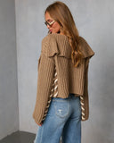 Daylight Dim Contrast Lace Open Front Sweater