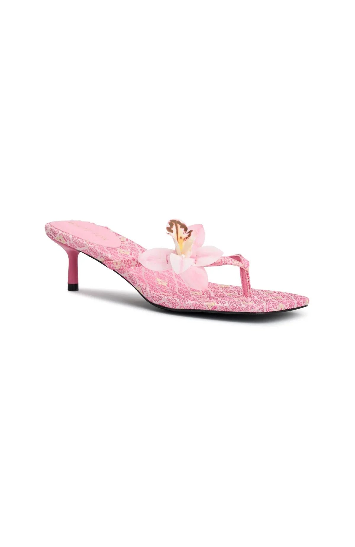 Rhea Orchid Thong Mules Pink