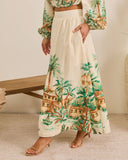 Sun Club Novelty Print Maxi Skirt