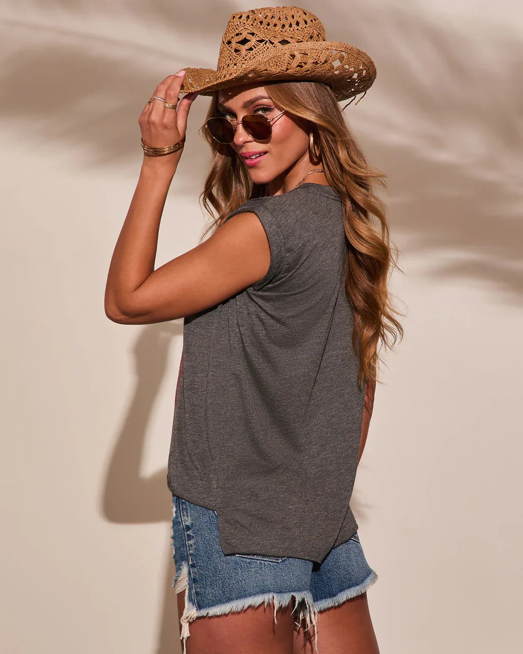 Cowgirls Break Hearts Muscle Tee