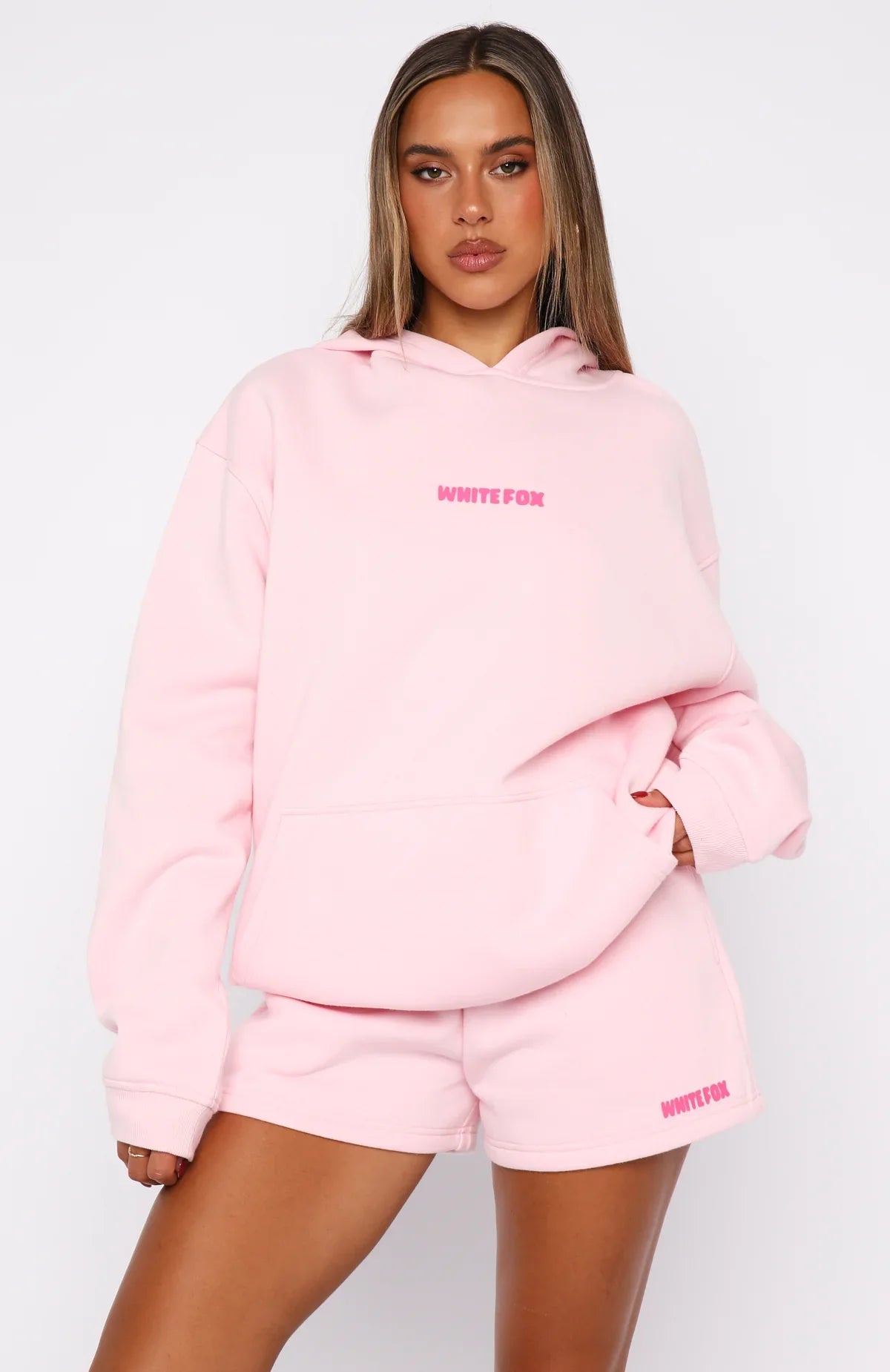 11th Street New York Or Nowhere Oversized Hoodie Pink Sugar