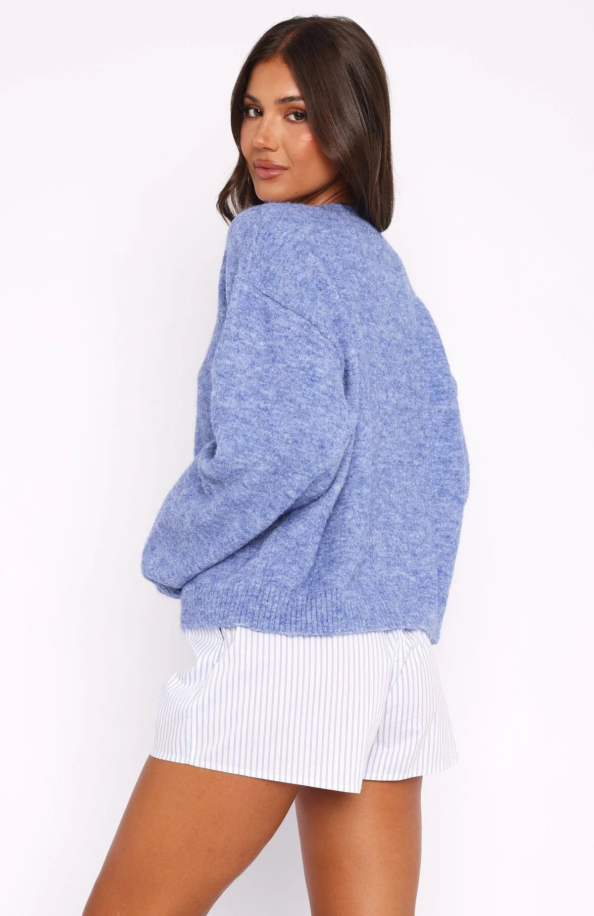 Warm Whispers Knit Sweater Cornflower Blue