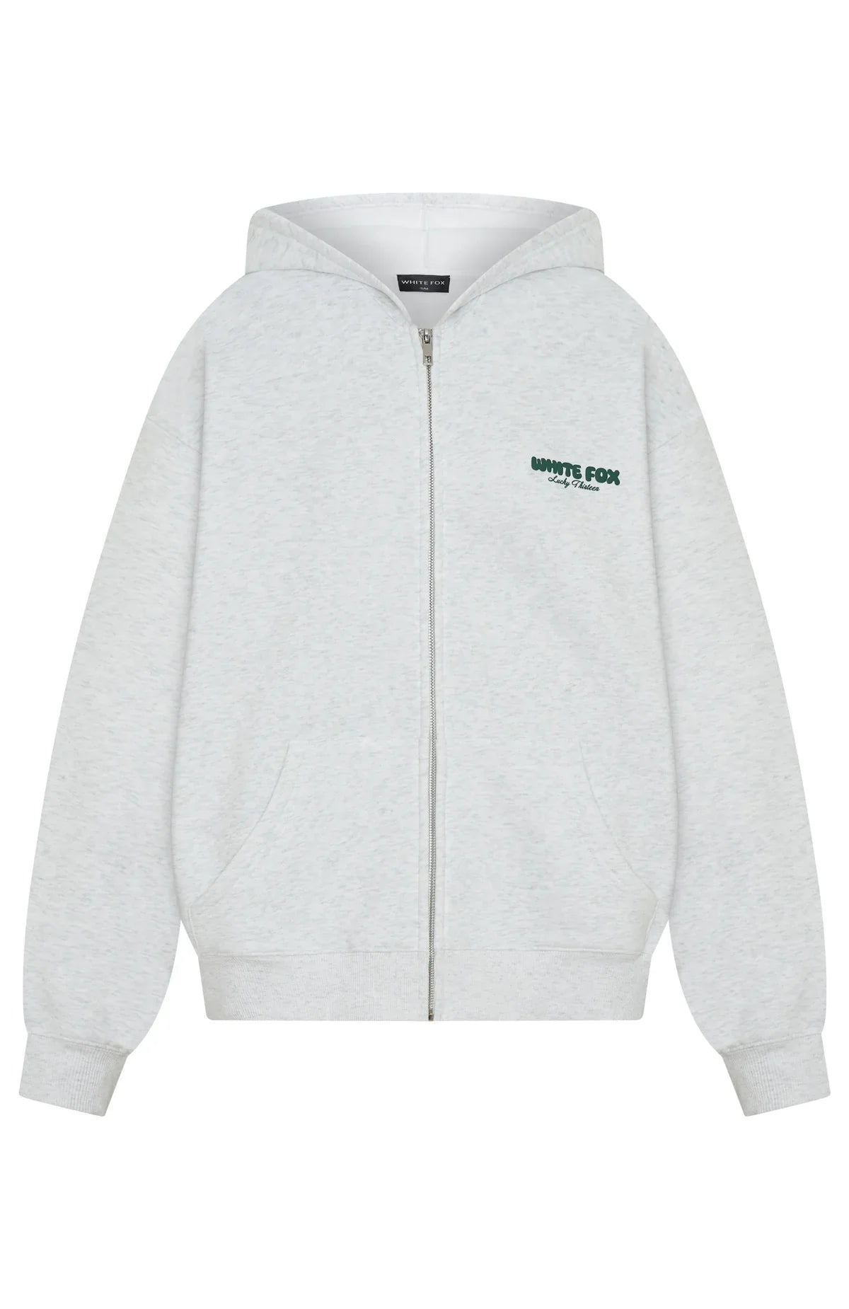 Lucky Thirteen Charise Zip Front Hoodie Grey Marle