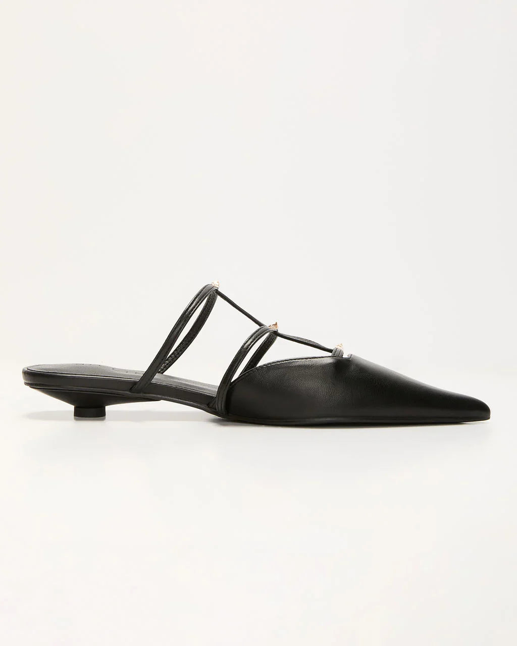 Corie Caged Leather Stud Flats
