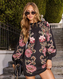 Aurielle Intarsia Knit Sweater Dress