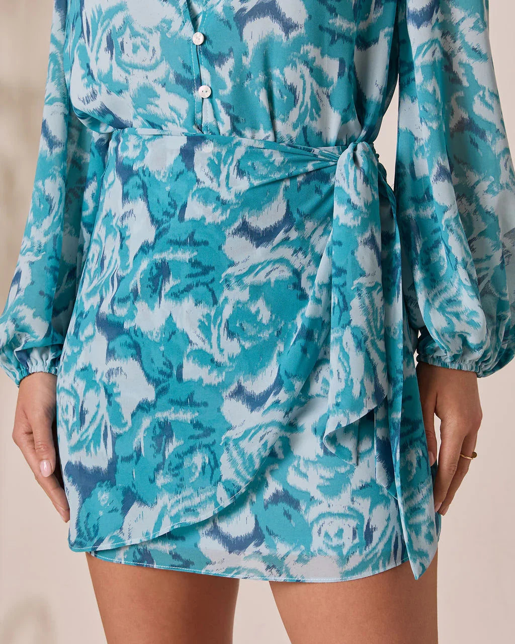 Sangria Sunrise Wrap Mini Skirt