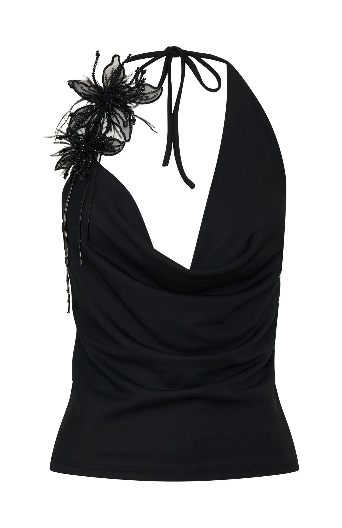 Rave Crave Halter Top Black