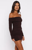 Show Me How Mini Dress Chocolate