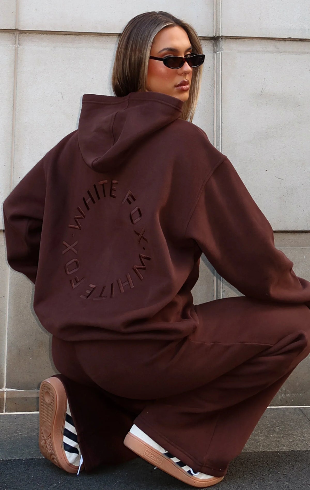 Stay Lifted Oversized Hoodie Bitter Chocolate
