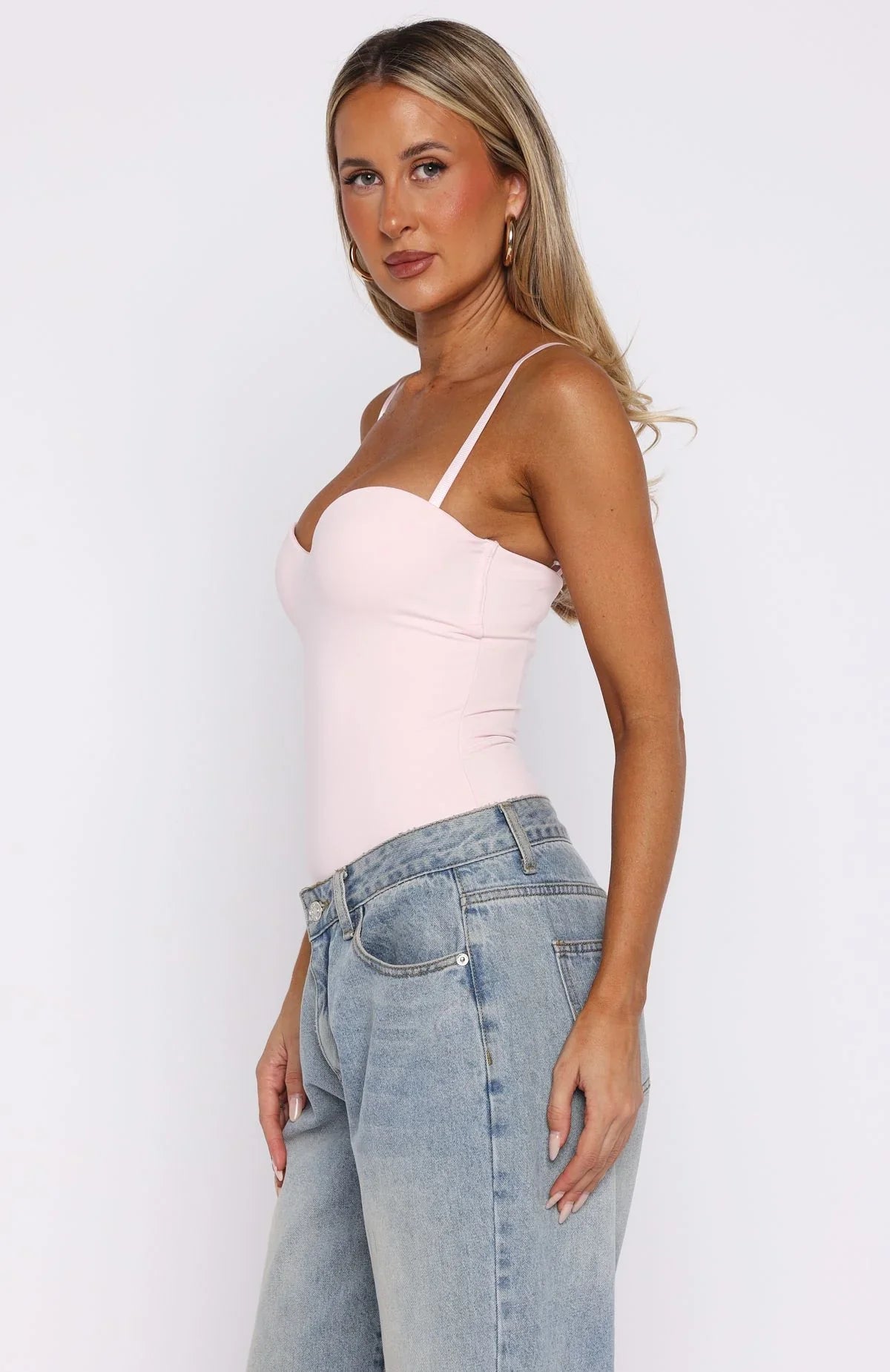 Stuck To You Bodysuit Baby Pink