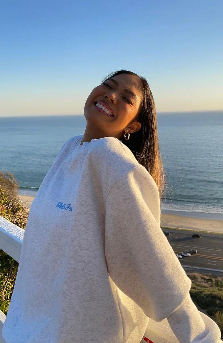 Steal Your Heart Oversized Sweater Grey Marle