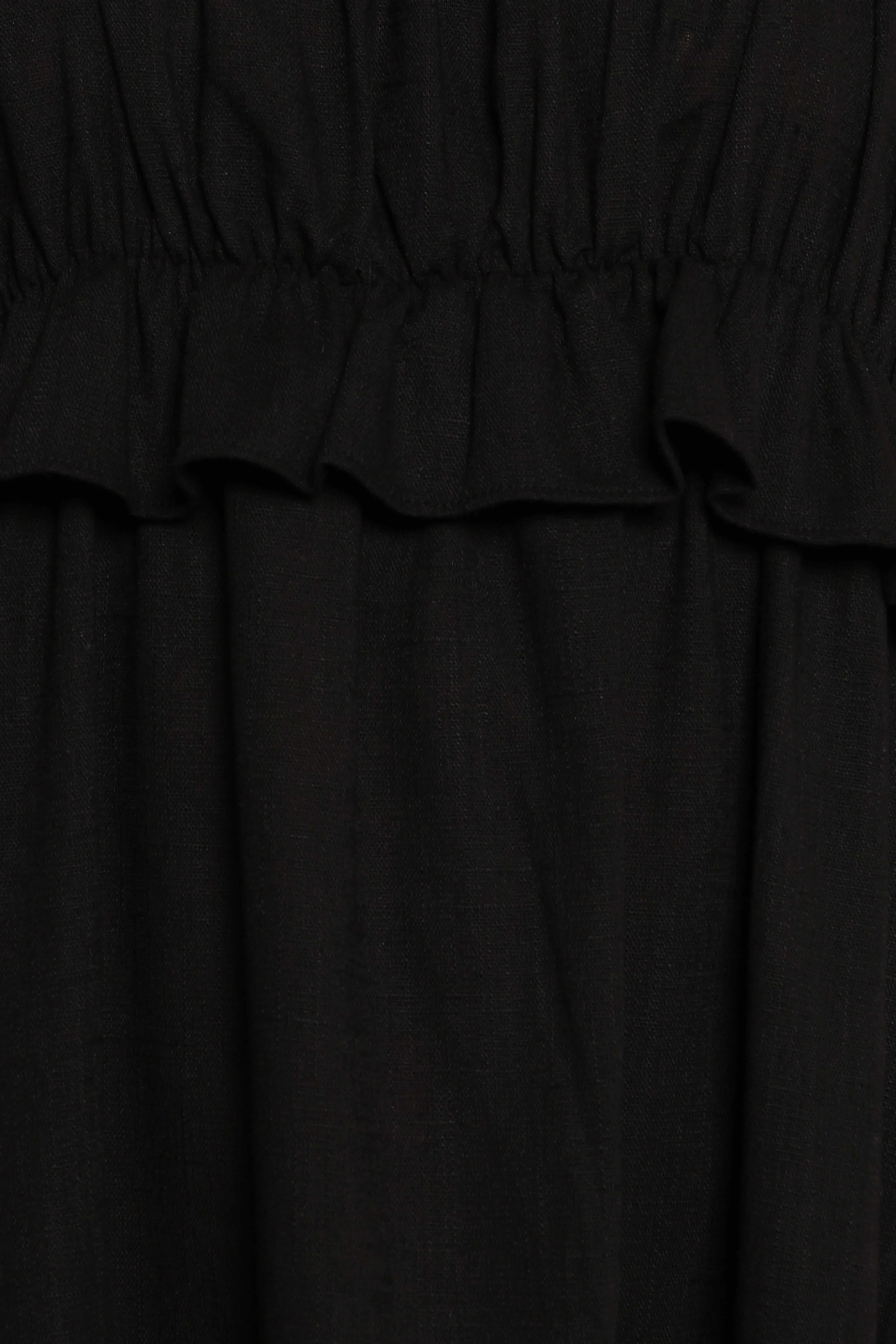 Ross Frill Strap Maxi Dress Black