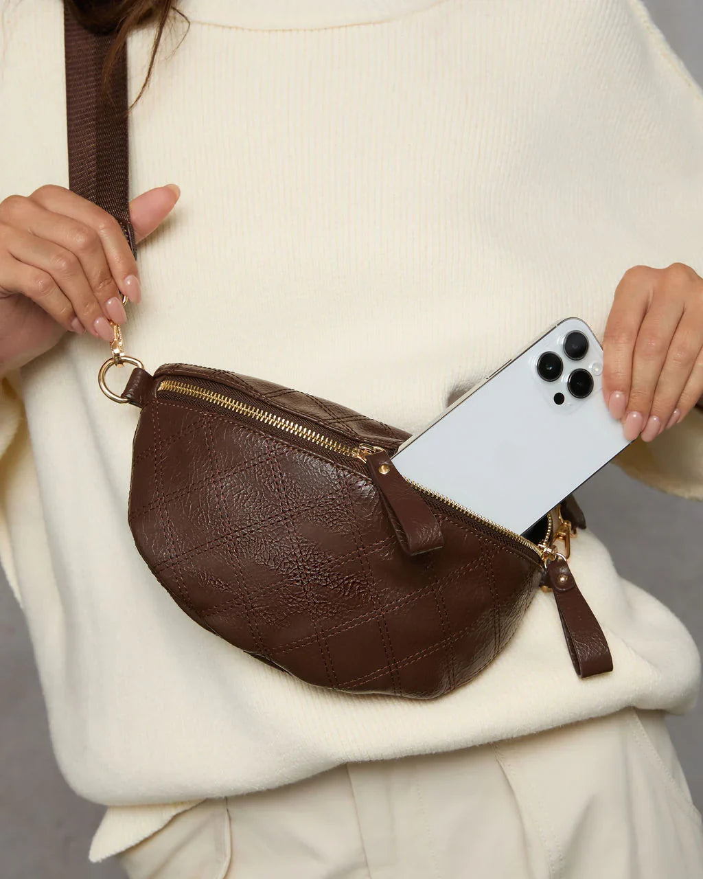 Jenny Faux Leather Belt Bag
