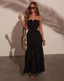 Valina Tiered Cut Out Maxi Dress