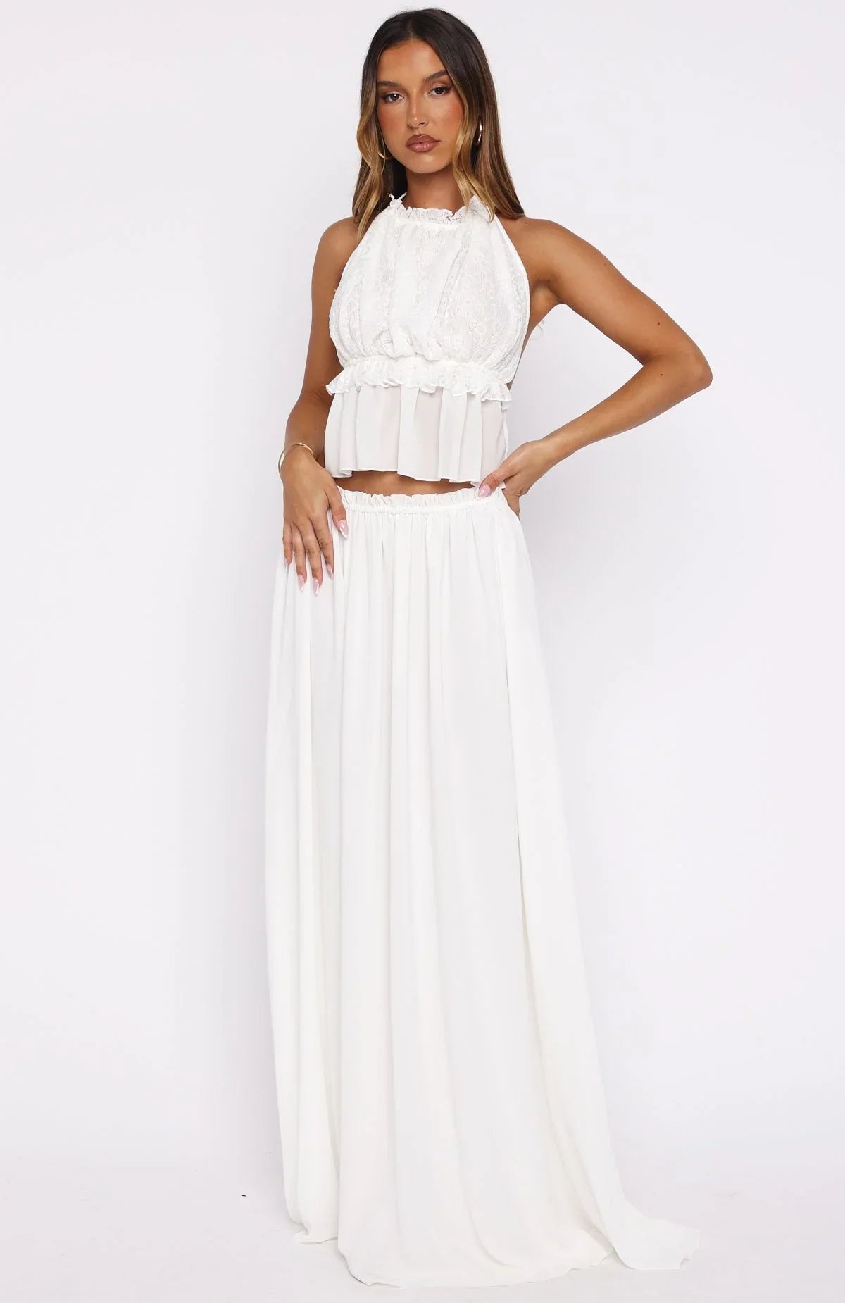 Pure Magic Maxi Skirt White