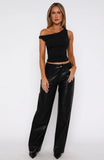 Bring The Style PU Pants Black