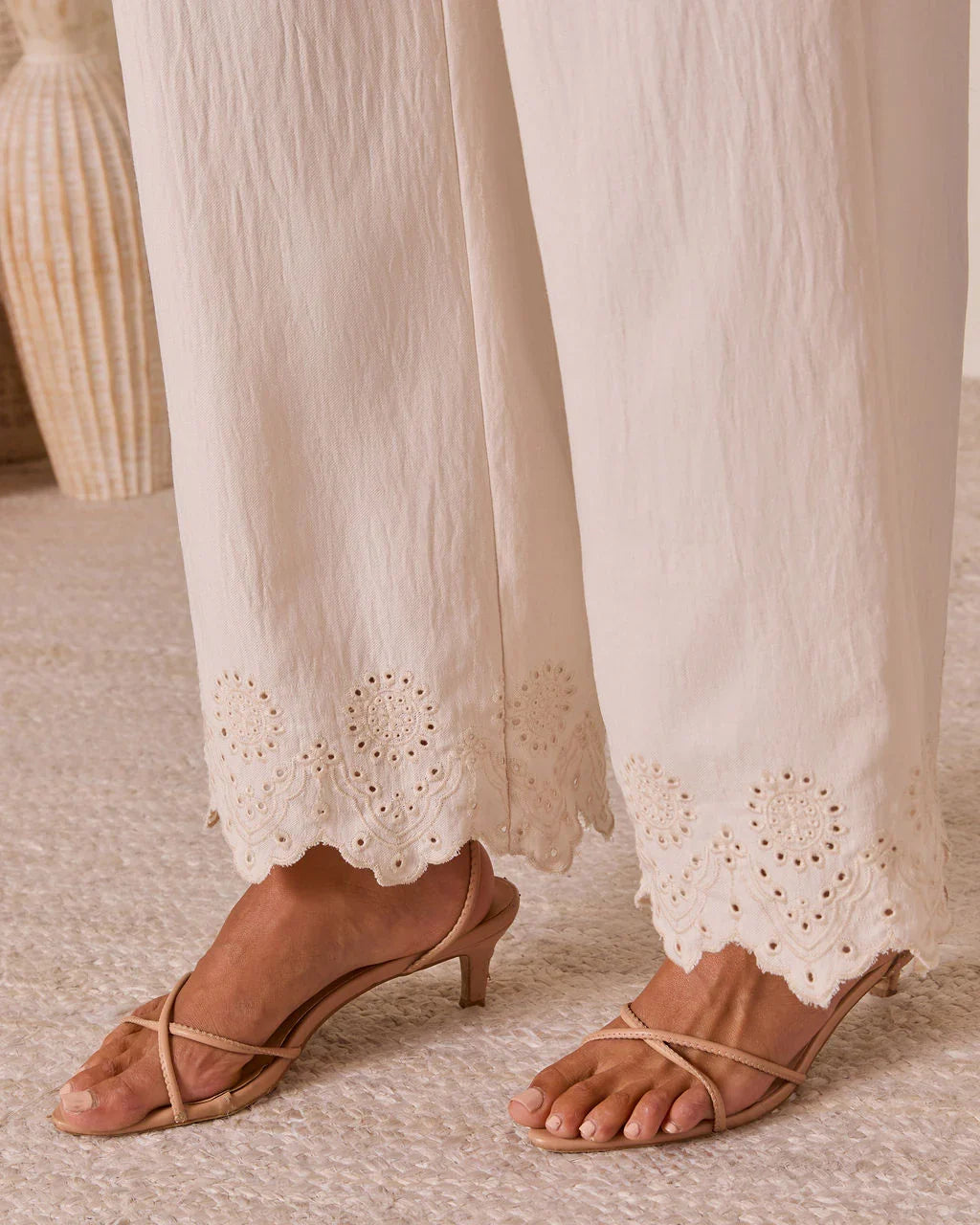 Summer on the Range Eyelet Hem Pants
