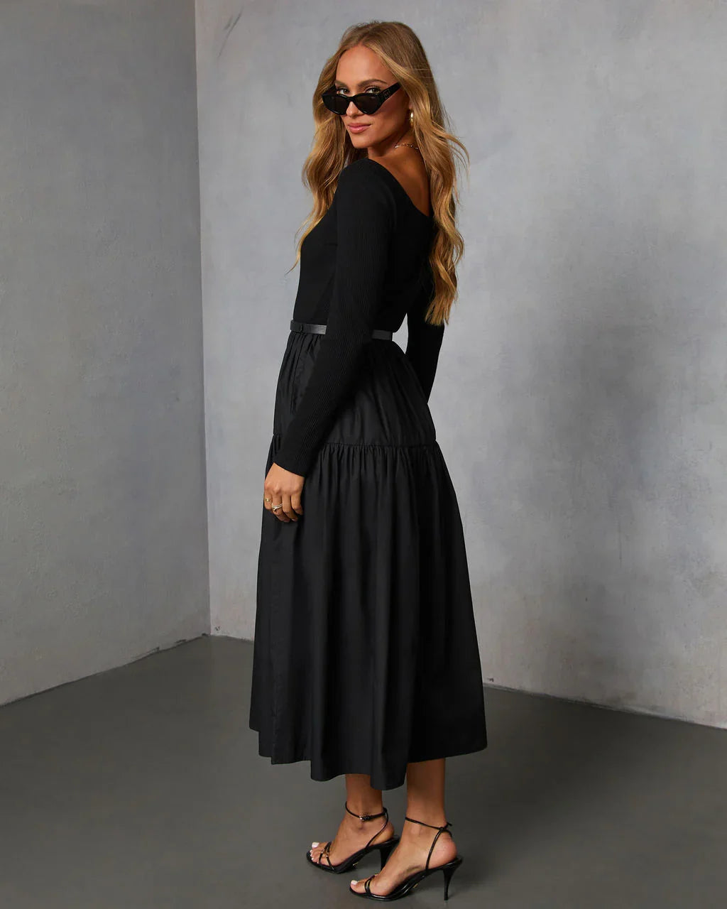 Fallow Field Belted Midi Dress