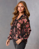 Siana Ruffle Chiffon Top