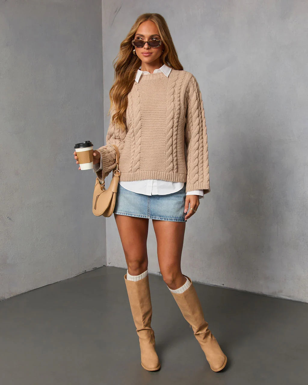 Acorn Trail Cable Knit Sweater