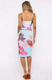 Viva La Vida Midi Skirt Blue Daze