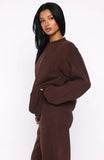 Stay Lifted Oversized Sweater Bitter Chocolate