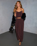 Moon Melt Lurex Straight Leg Pants