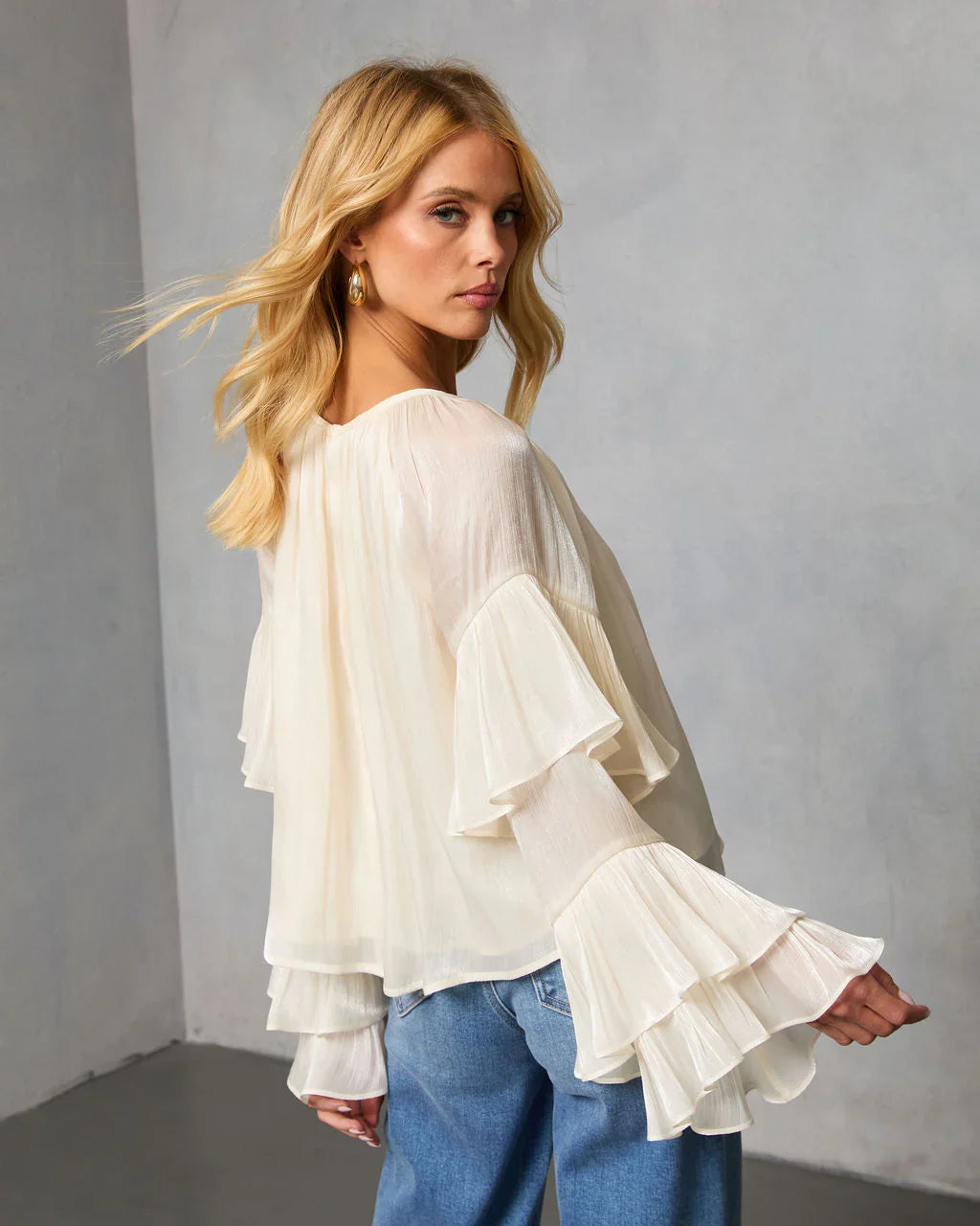 Morgen Tiered Ruffle Blouse