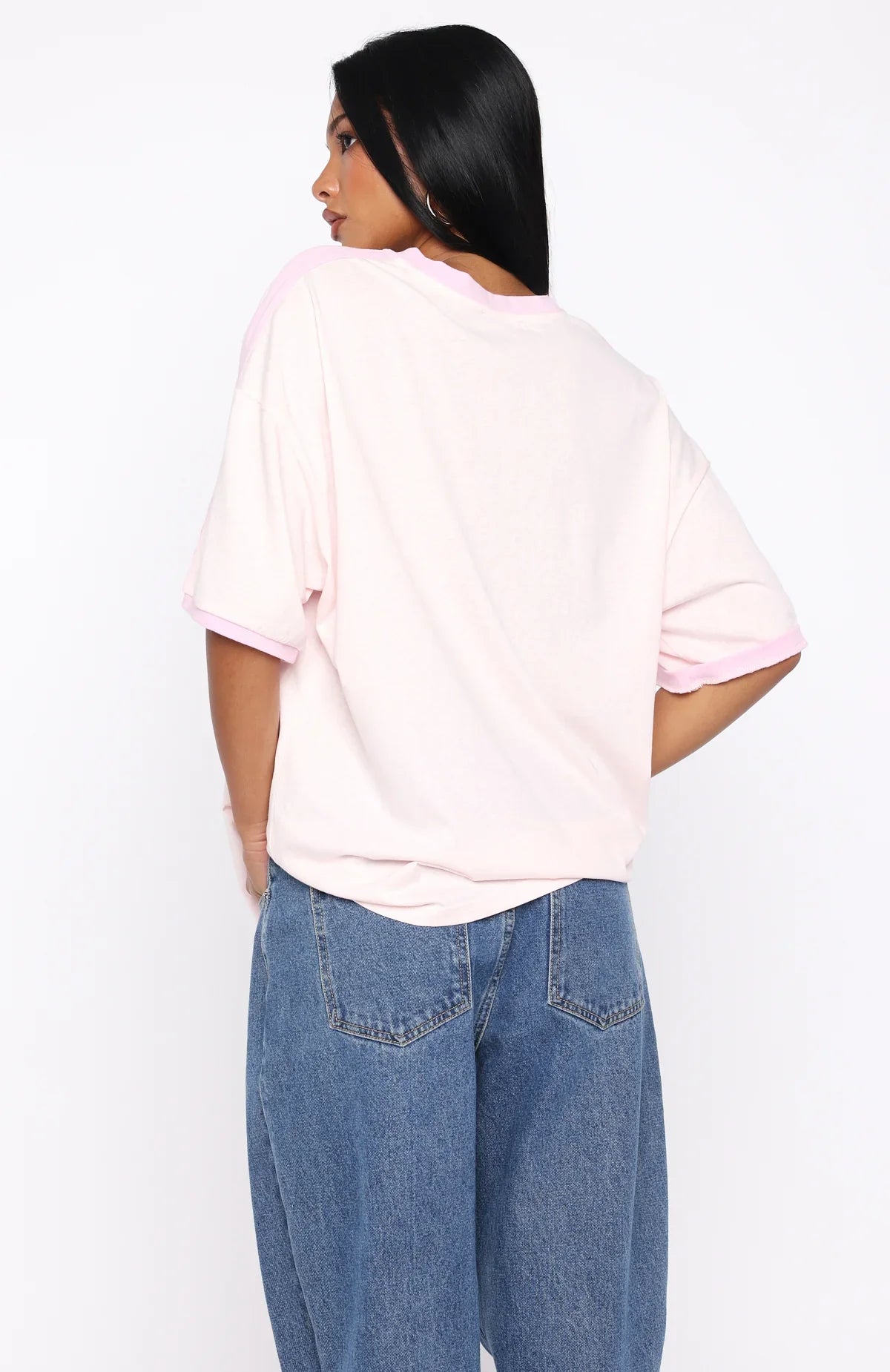 Life Goals Oversized Sports Tee Pink