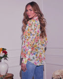 Alasia Floral Collared Top
