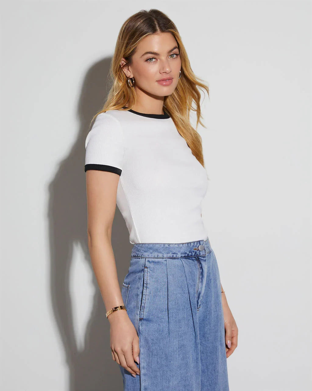 Living Life Ribbed Short Sleeve Top