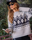 Rowlane Abstract Fair Isle Knit Sweater