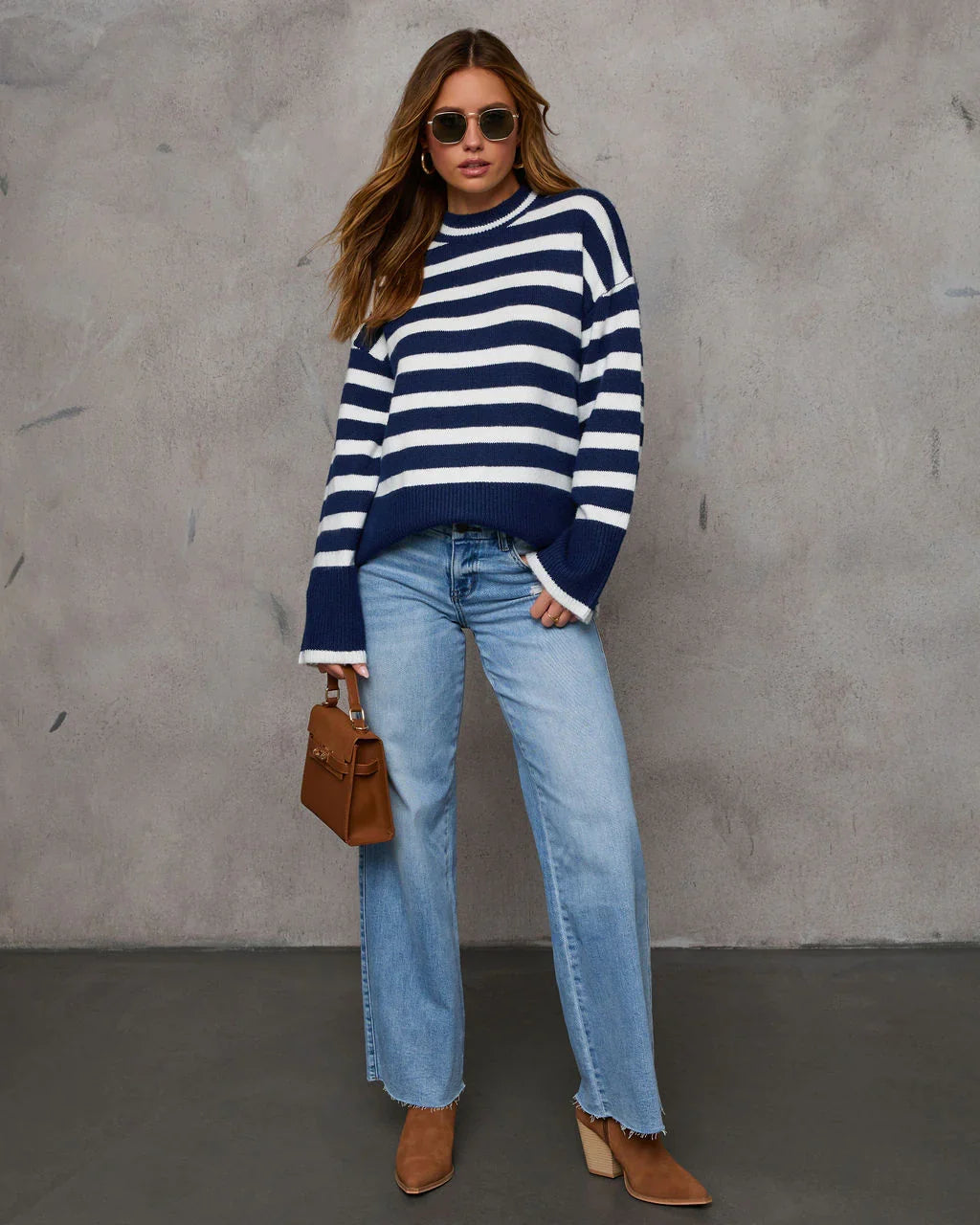 Dont Mind Me Striped Knit Sweater
