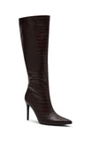 Ziggy Knee High Boots Chocolate Croc
