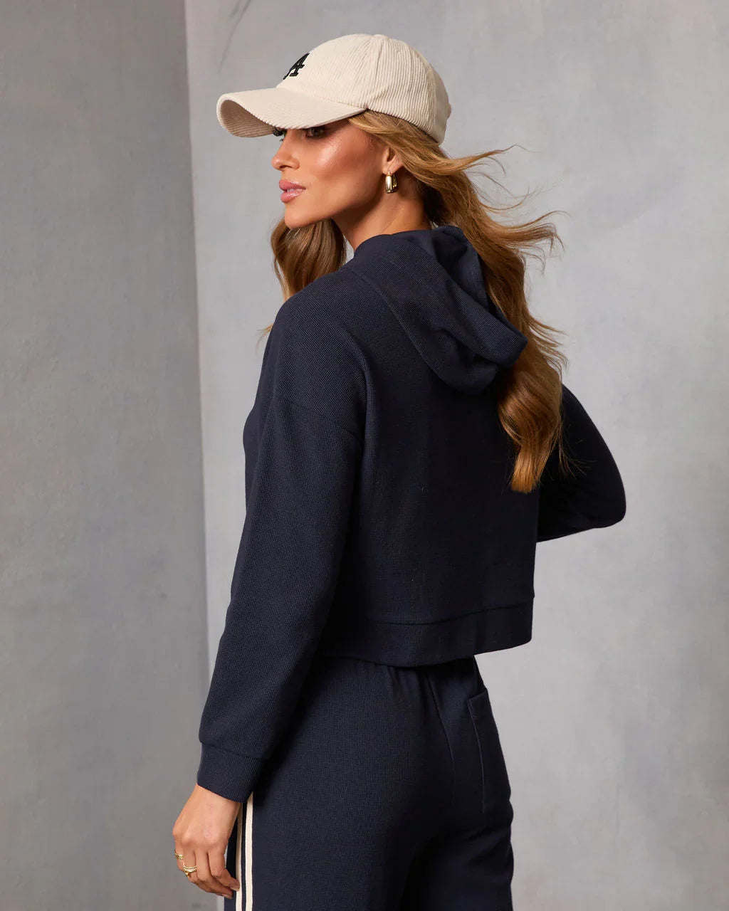 Quiet Day Hooded Knit Sweatshirt