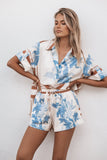 Lara Shorts Pale Blue Print