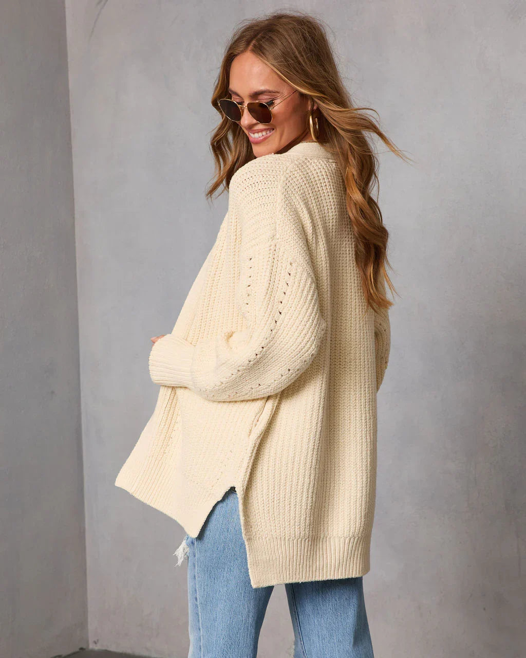 Soft Moments High Low Open Knit Cardigan