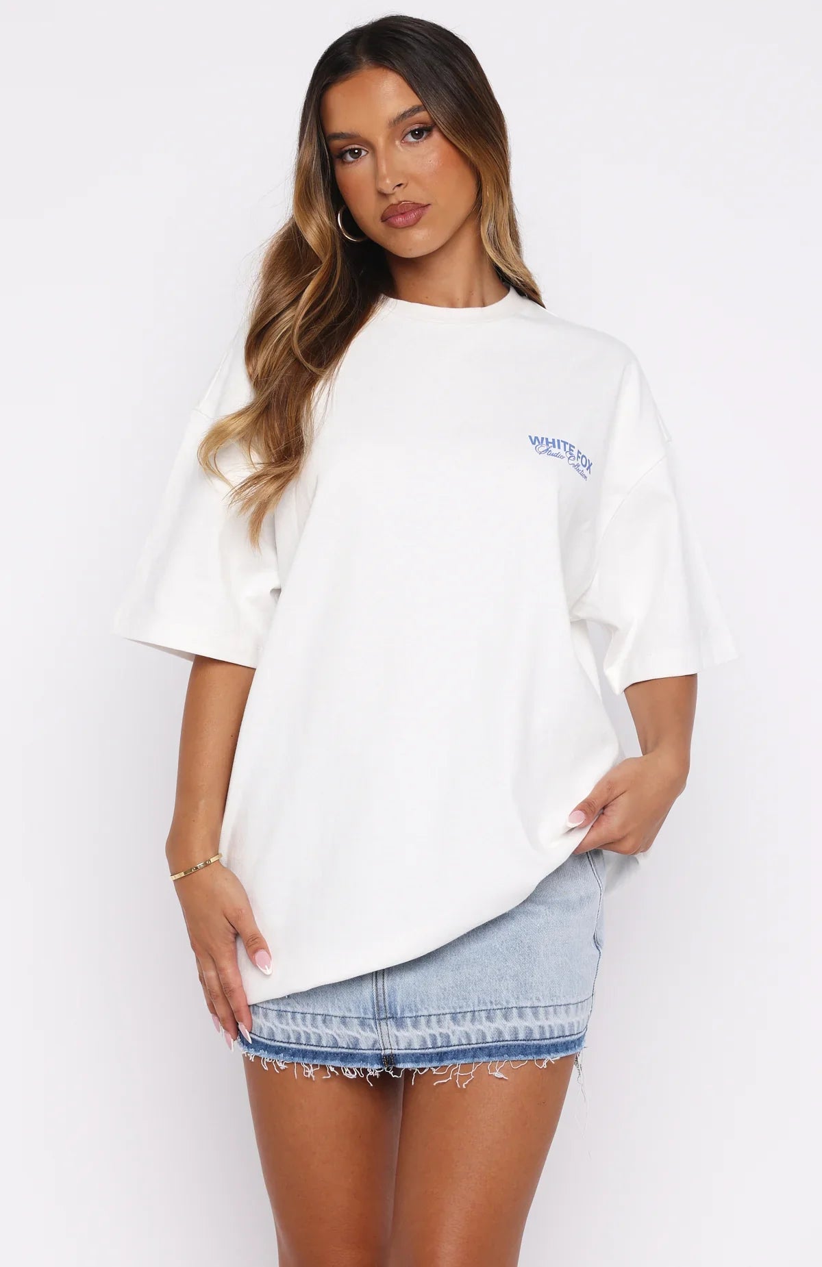 Having My Way Oversized Tee White