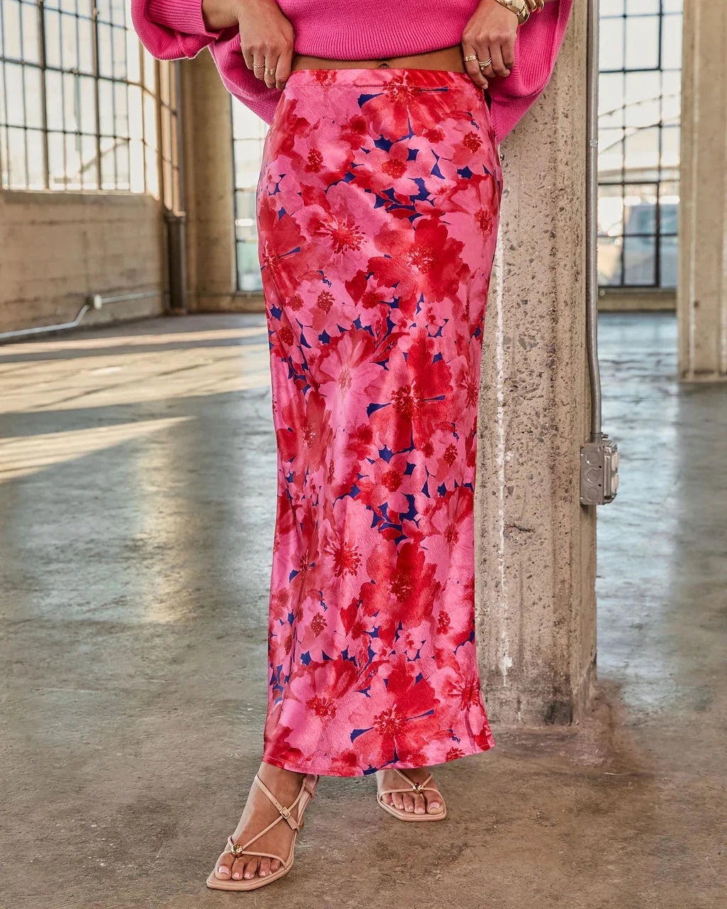 Bloom Again Printed Midi Skirt