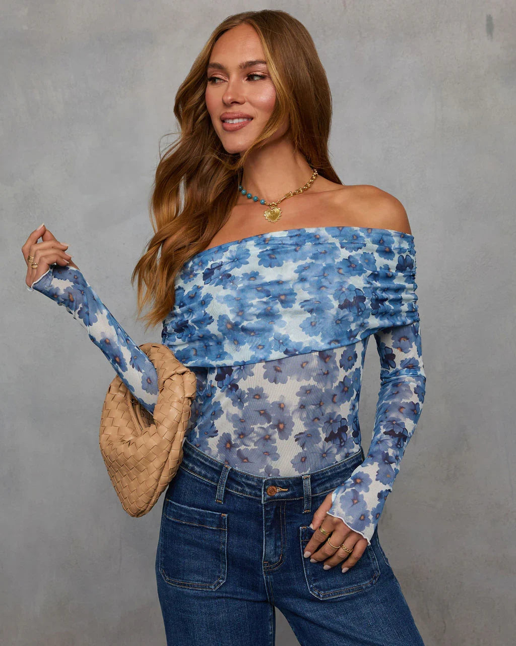 Petal Promise Floral Off Shoulder Bodysuit